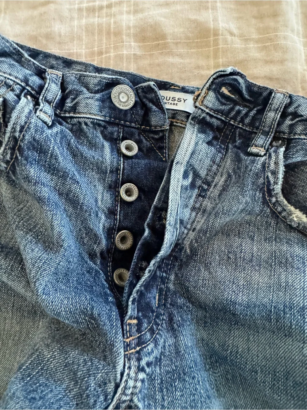 Mousse Vintage Distressed Denim Shorts